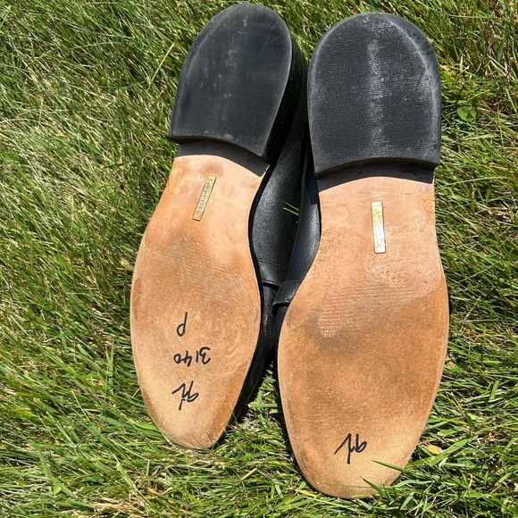 Black Louise et Cie Loafers With Gold Buckle - Picture 4 of 5